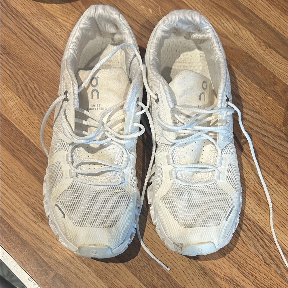 On Running Cream Athletic Shoes